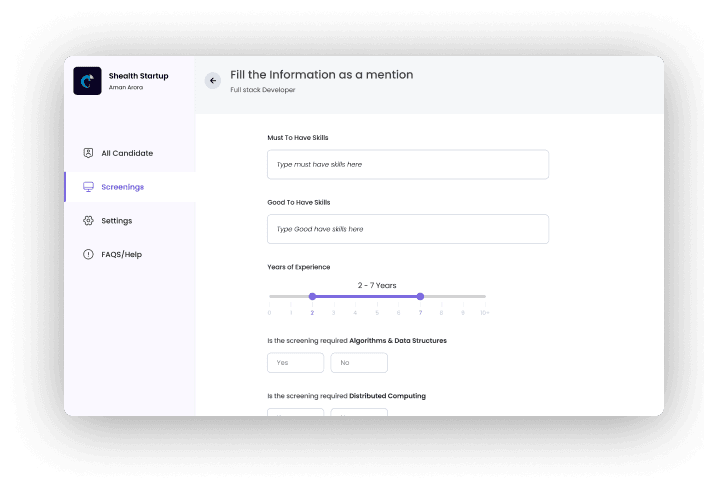 Build your own screening
